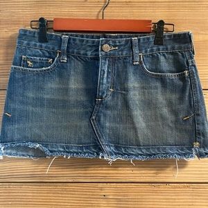 Abercrombie Distressed Denim Mini Skirt